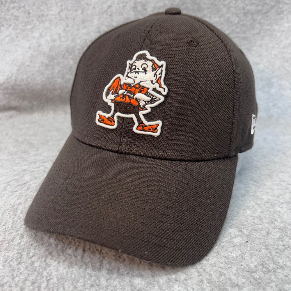 Brownie Elf Mascot Mens Brown New Era Hat NFL Cleveland Browns 39THIRTY M/L